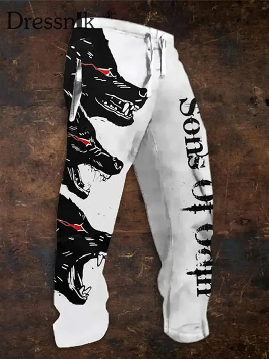 Retro Punk Grafik Print Logo Outdoor Freizeit Jogging Hose A / S