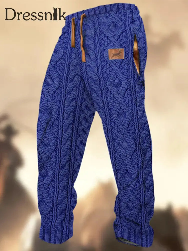 Retro Textur Muster Druck Western Village Jagd Logo gestreifte lässige Jogging hose A / S
