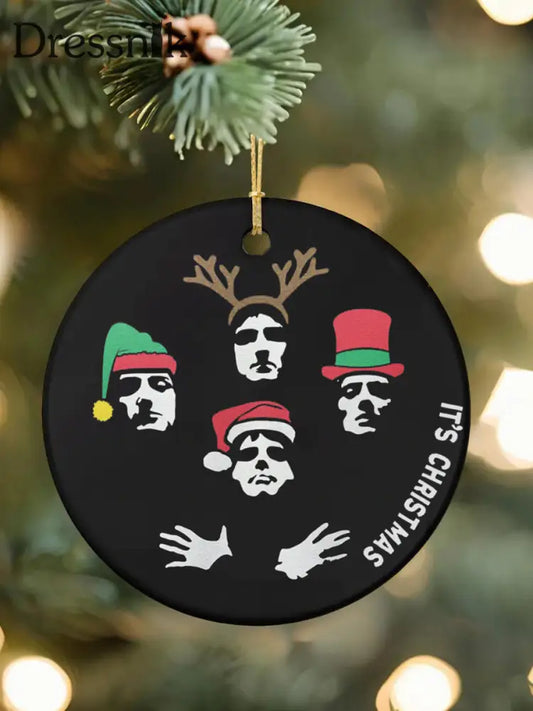 Rock Band inspirierte Weihnachten Acryl dekorative Ornament Schwarz / EINS