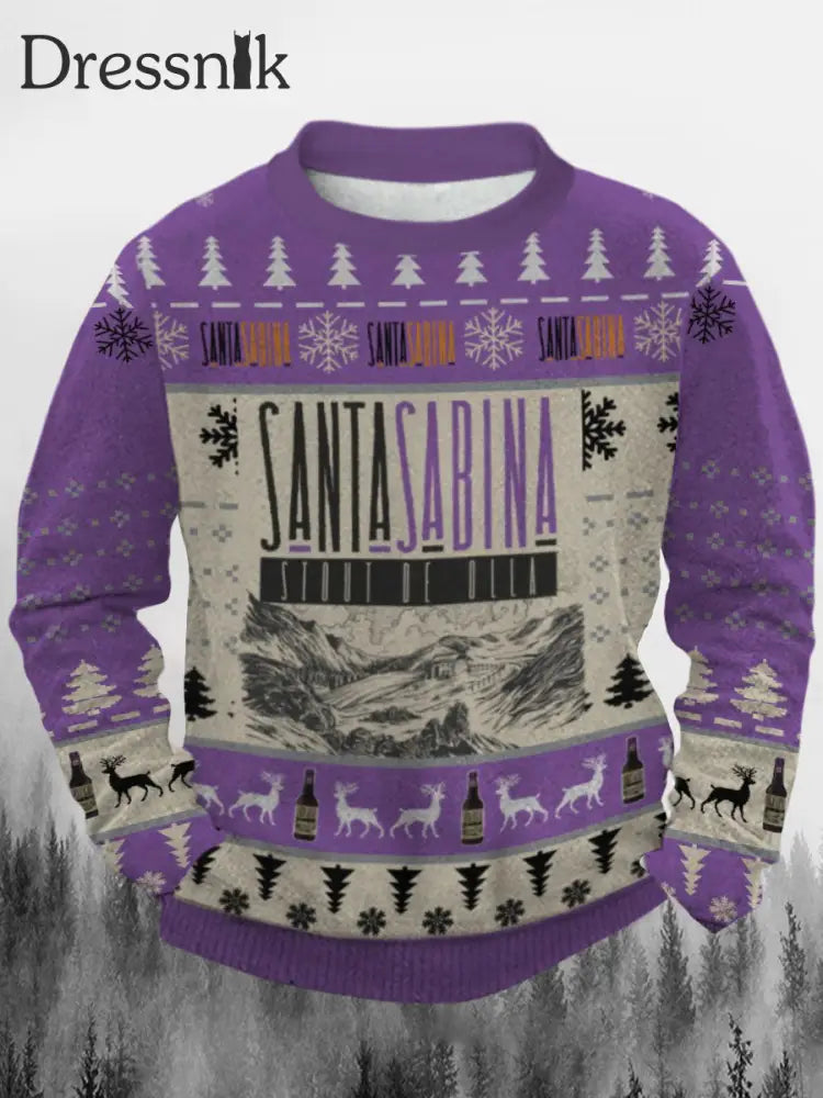 Santa Sabina Liquor Bedrucktes Rundhals-Sweatshirt Lässiges Langarm-Sweatshirt A / S