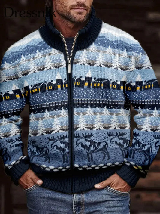 Schnee dorf bedruckte Jacken für Männer als bild / S