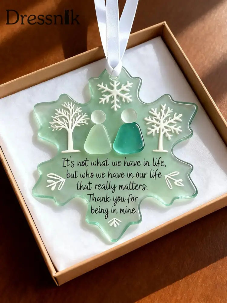 Schneeflocke Seeglas Freundschaft Ornament als bild / EINS