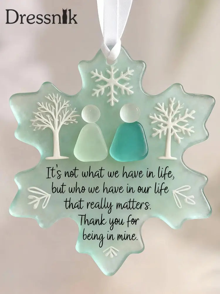 Schneeflocke Seeglas Freundschaft Ornament als bild / EINS