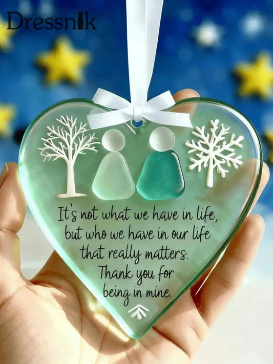 Schneeflocke Seeglas Freundschaft Ornament als bild / EINS