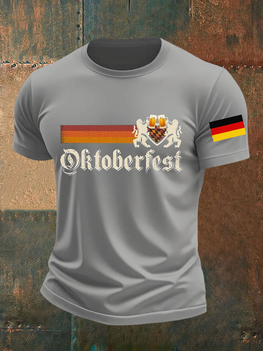 Herren Oktoberfest Bier Bedrucktes T-Shirt