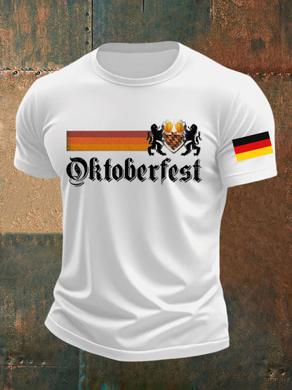 Herren Oktoberfest Bier Bedrucktes T-Shirt