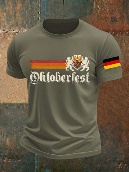 Herren Oktoberfest Bier Bedrucktes T-Shirt