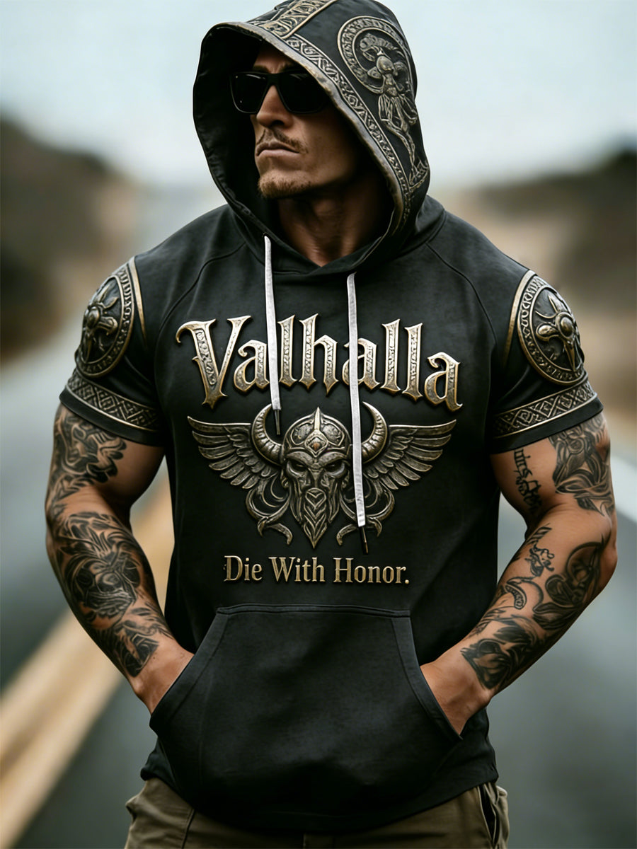 Herren-Oberteil mit kurzen Ärmeln im Viking-Stil