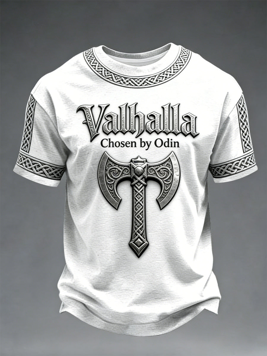 Bedrucktes Herren T-Shirt im Viking-Stil von Val halla