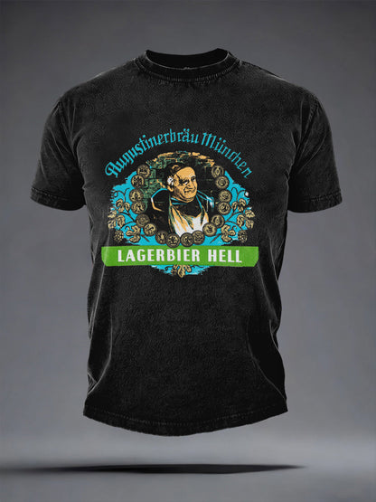 Herren-Bierliebhaber-T-Shirt mit kurzen Ärmeln