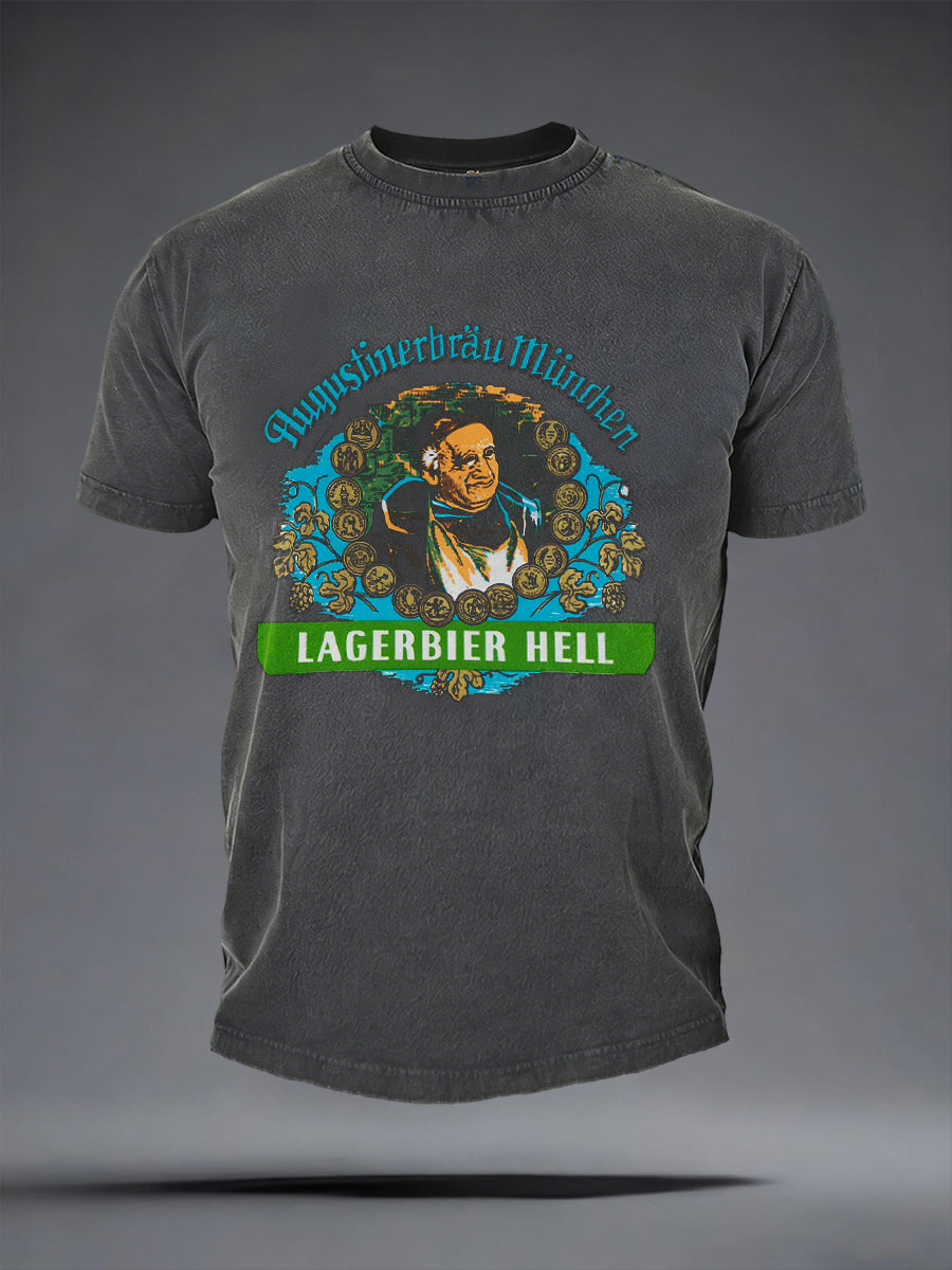 Herren-Bierliebhaber-T-Shirt mit kurzen Ärmeln