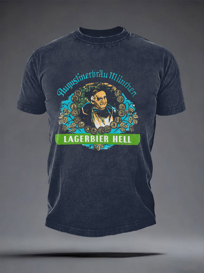 Herren-Bierliebhaber-T-Shirt mit kurzen Ärmeln