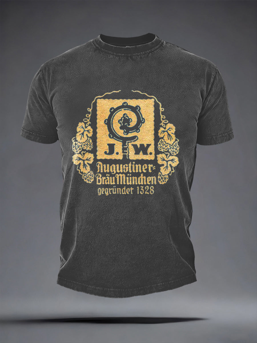 Herren-Bierliebhaber-T-Shirt mit kurzen Ärmeln