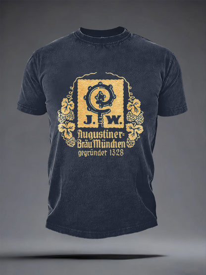 Herren-Bierliebhaber-T-Shirt mit kurzen Ärmeln