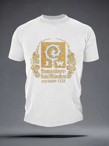 Herren-Bierliebhaber-T-Shirt mit kurzen Ärmeln