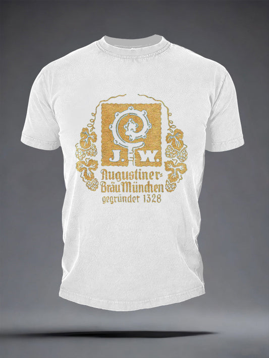 Herren-Bierliebhaber-T-Shirt mit kurzen Ärmeln