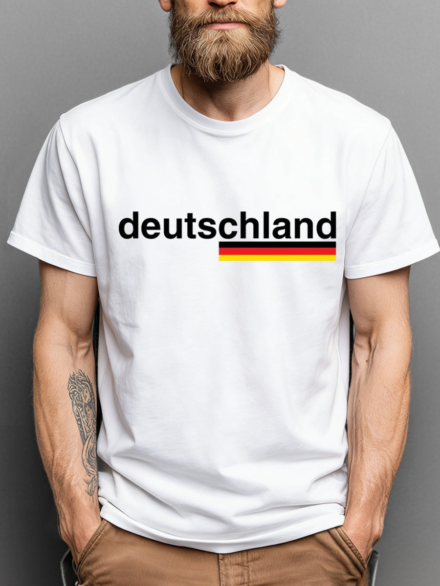 Retro deutsche Flagge Kunst 100% Baumwolle T-Shirt