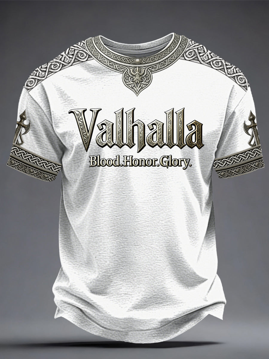 Bedrucktes Herren T-Shirt im Viking-Stil von Val halla