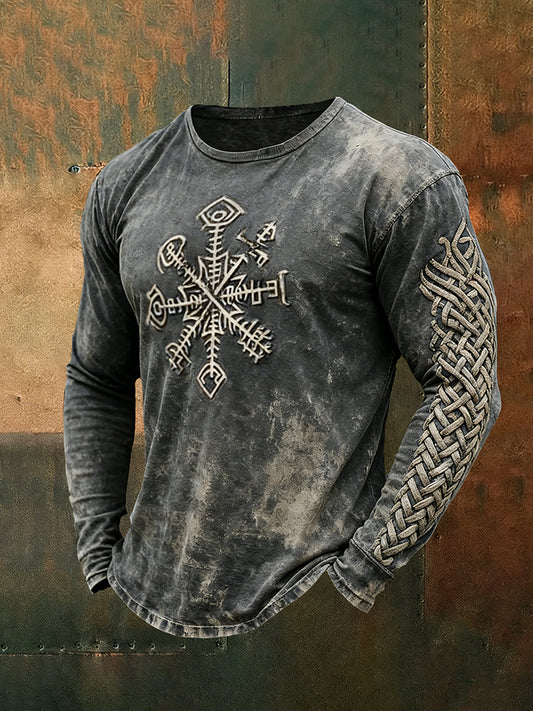 Herren-Viking-T-Shirt mit langen Ärmeln