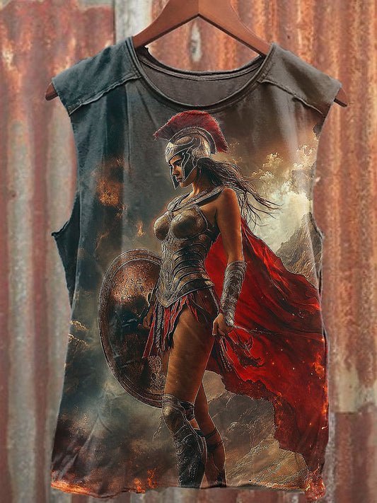 Herren Casual Spartan Warrior Bedrucktes Tank Top