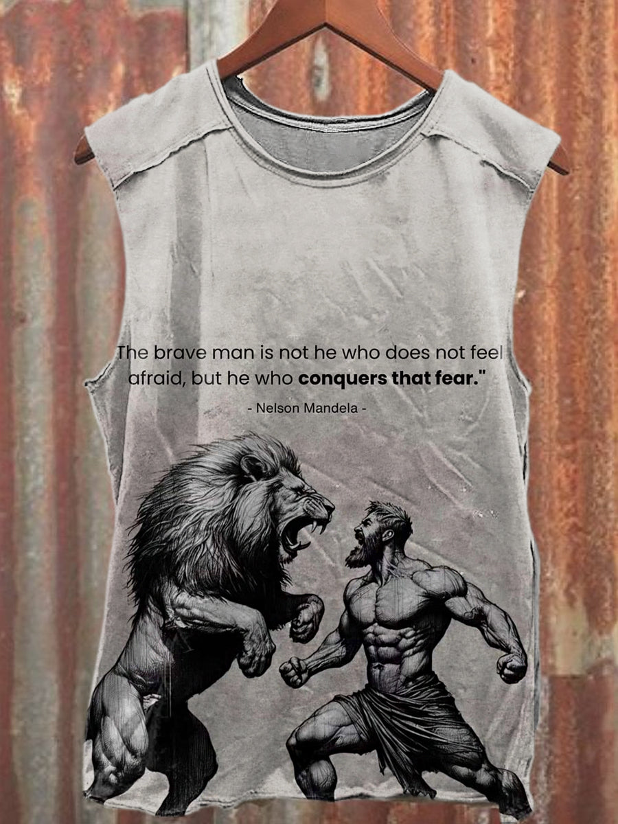 Herren Casual Lustige Wörter Bedrucktes Tank Top