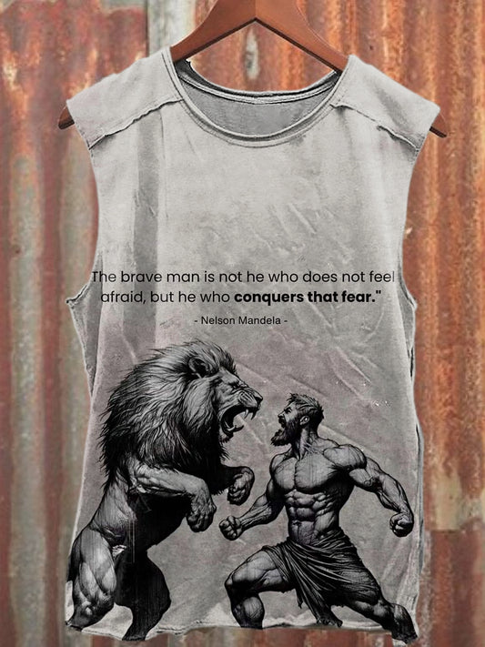 Herren Casual Lustige Wörter Bedrucktes Tank Top