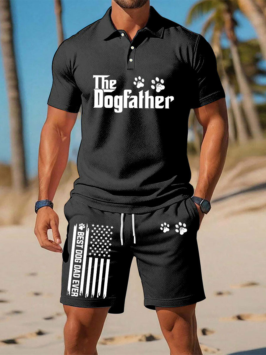Herren-Hunde-Liebes-Shorts zweiteiliges Set