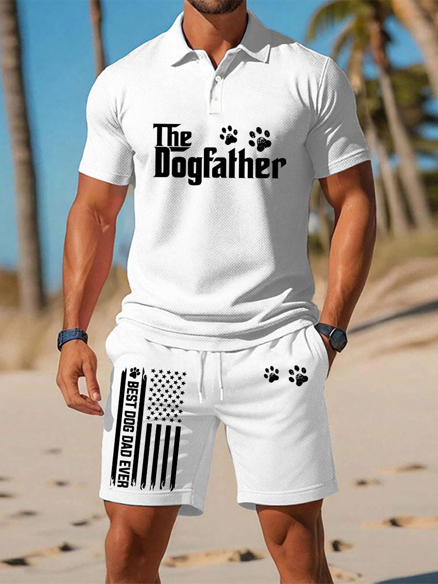 Herren-Hunde-Liebes-Shorts zweiteiliges Set