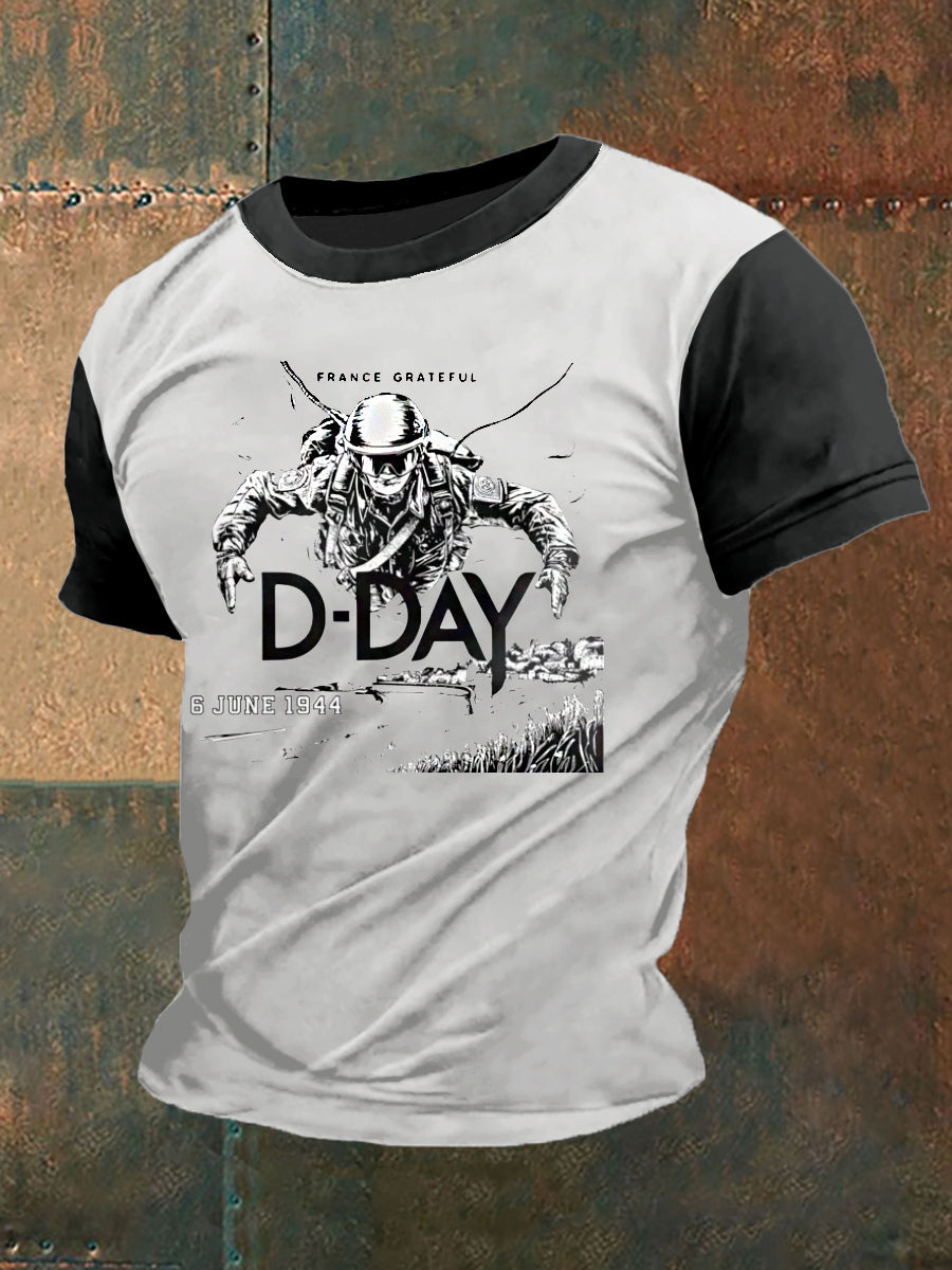 Herren D-Day Frankreich Dankbar klassisches T-Shirt