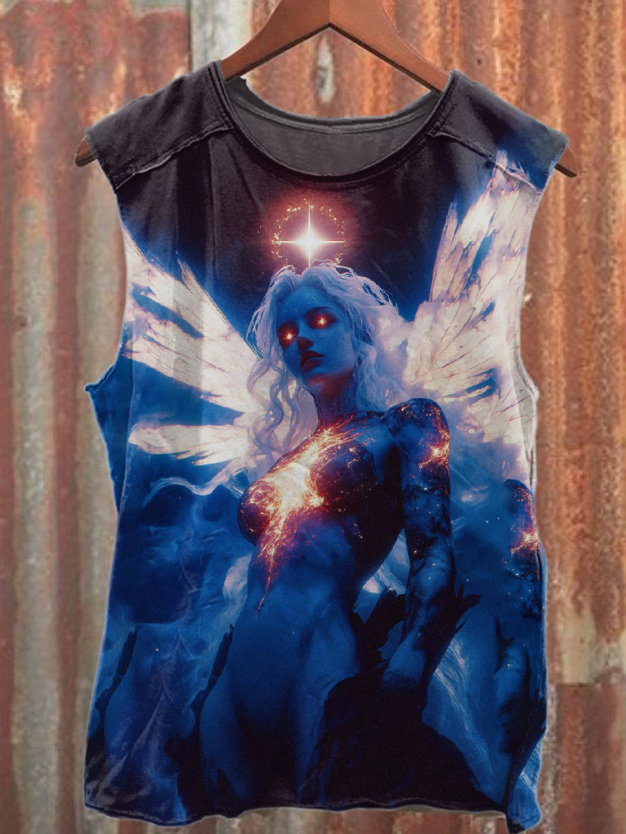 Retro Sexy Schönheit bedrucktes lässiges Baumwoll-Tanktop