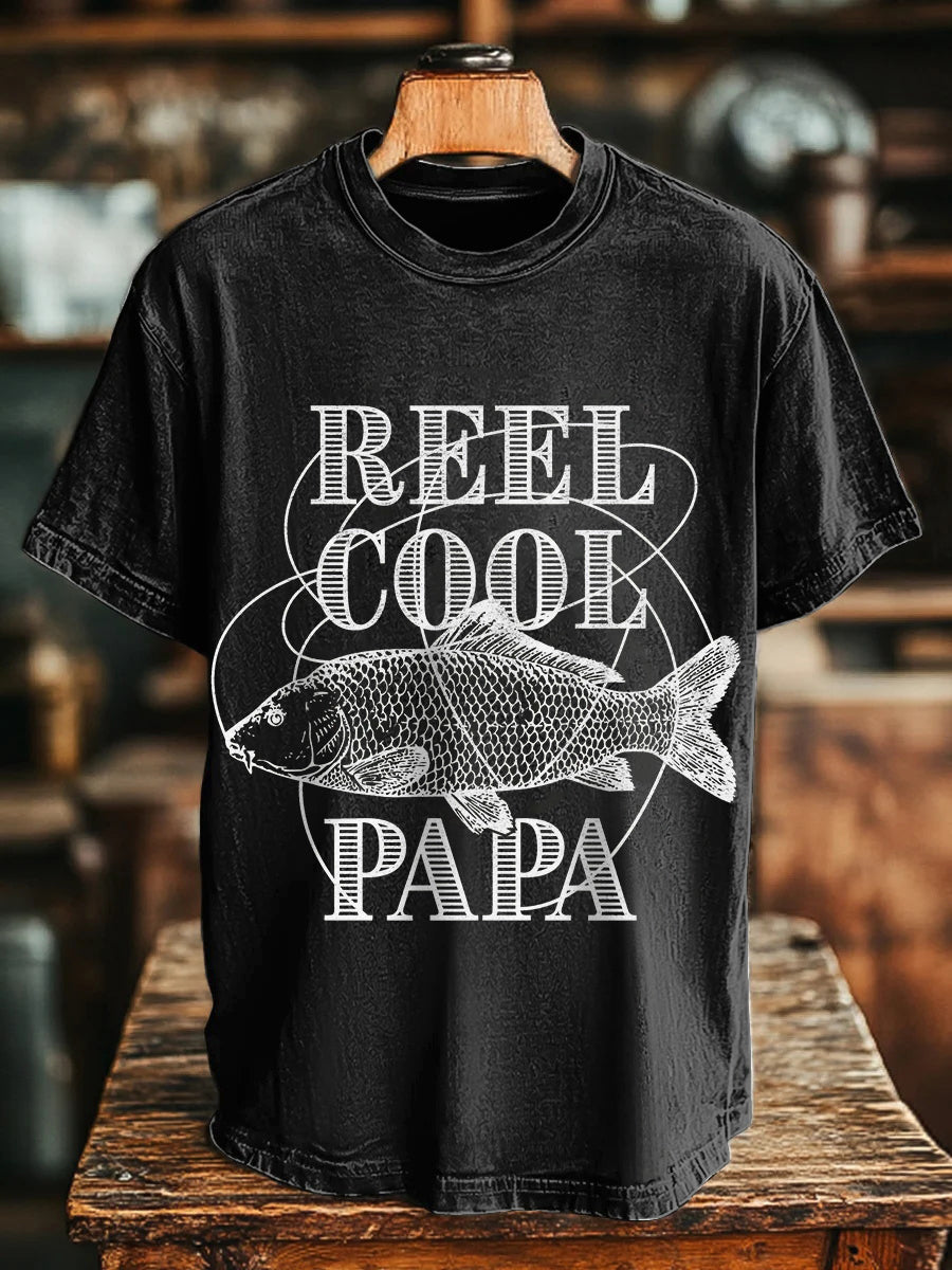 Unisex Rolle coole Papa Angeln T-Shirts
