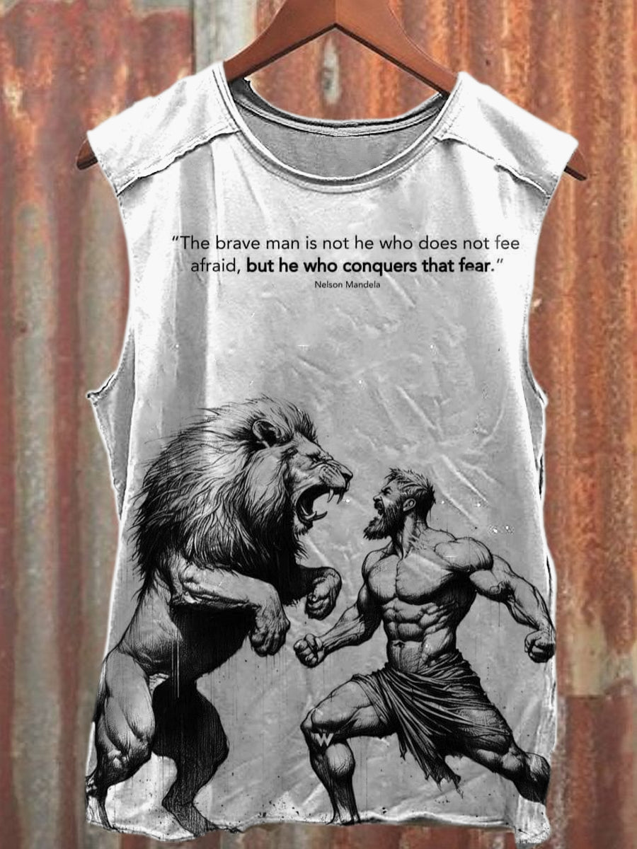 Herren-Lässiges Wrestlings-Print-Trägerhemd
