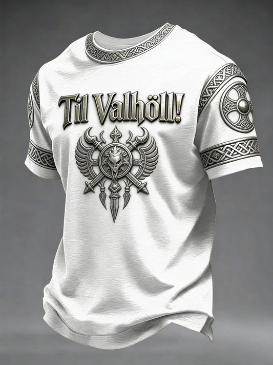 Bedrucktes Herren T-Shirt im Viking-Stil von Val halla