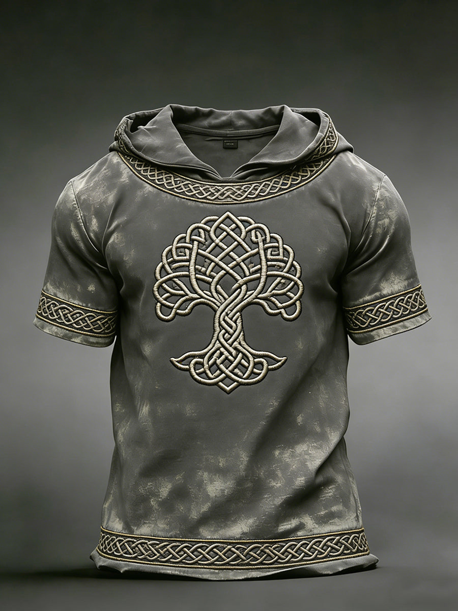 Herren-Viking-Hoodie-T-Shirt