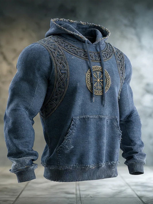 Herren-Viking-Hoodie mit Druck
