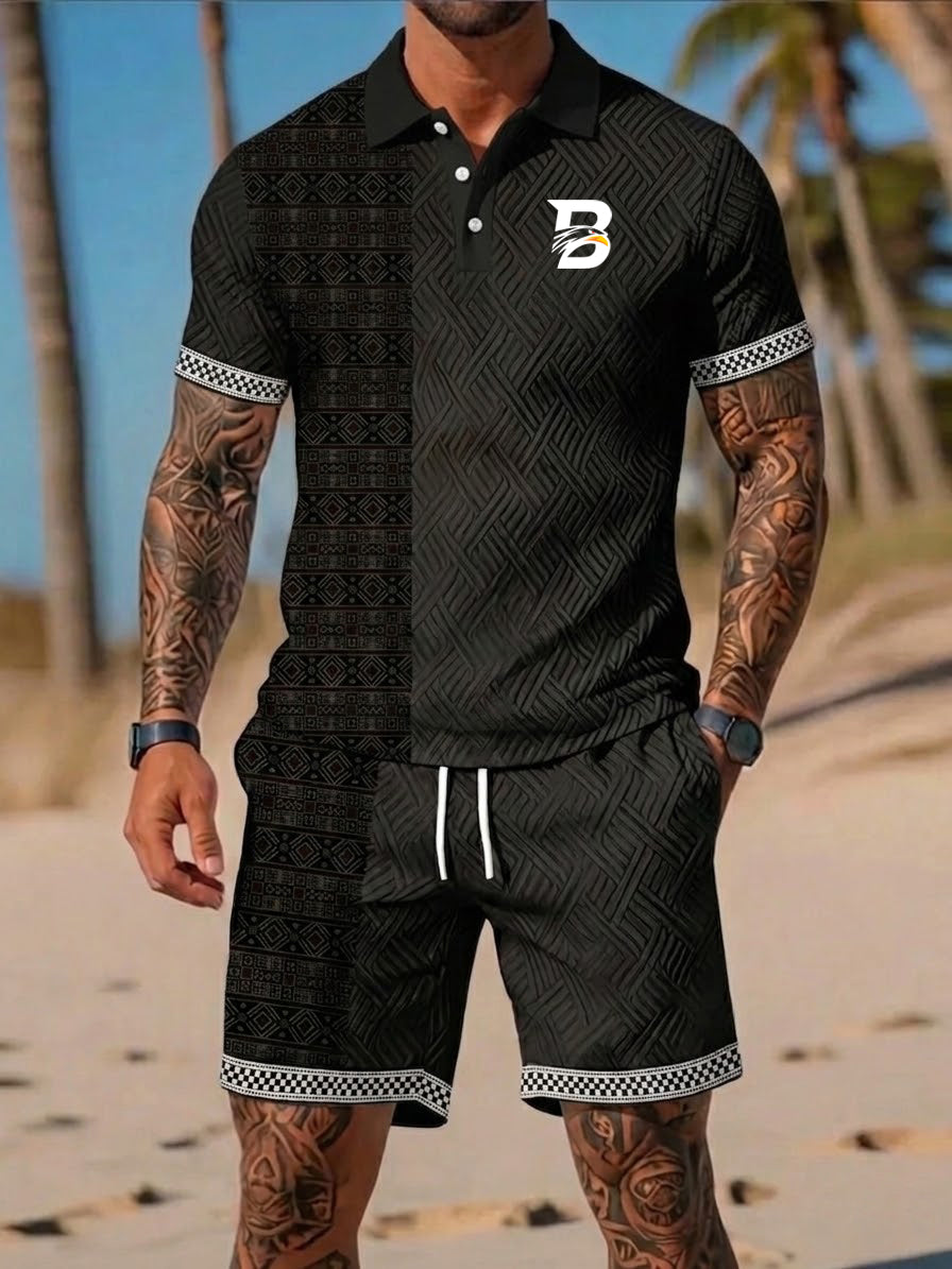 Herren-Lässiger Business-Anzug mit kurzen Ärmeln