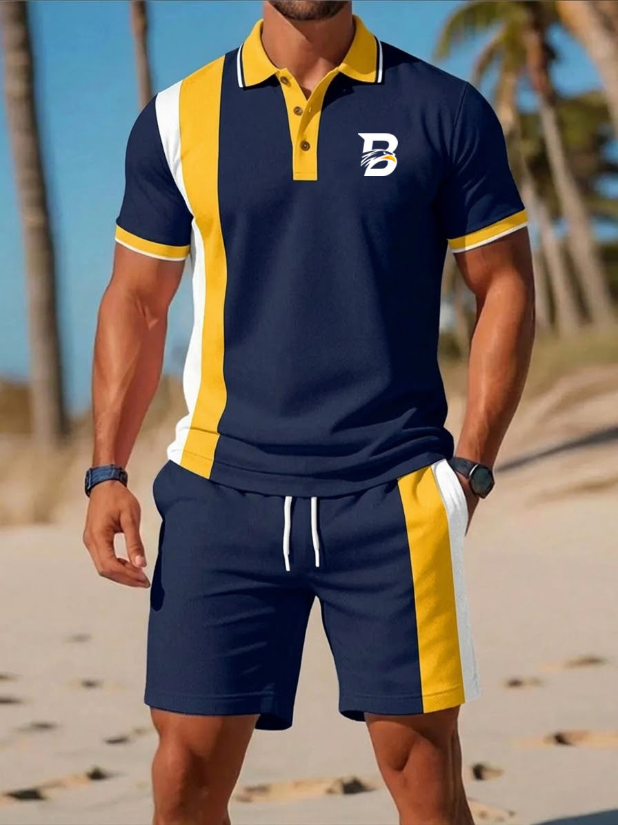 Herren-Lässiger Business-Anzug mit kurzen Ärmeln