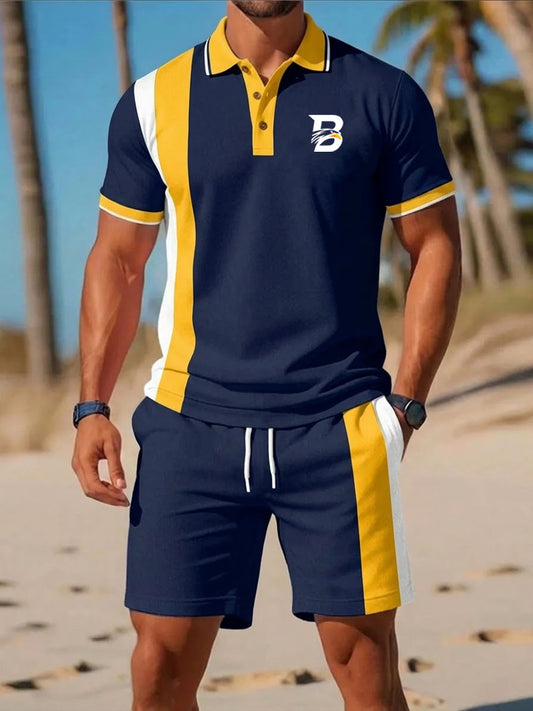 Herren-Lässiger Business-Anzug mit kurzen Ärmeln