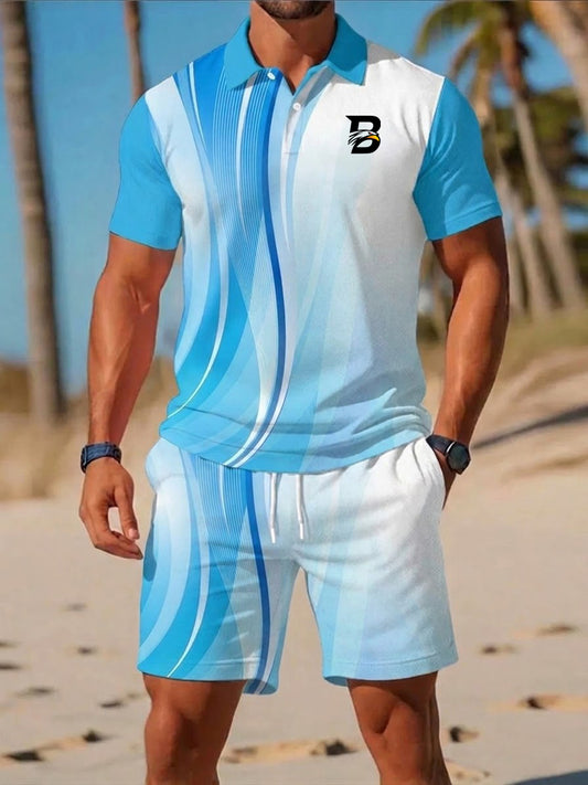 Herren-Lässiger Business-Anzug mit kurzen Ärmeln