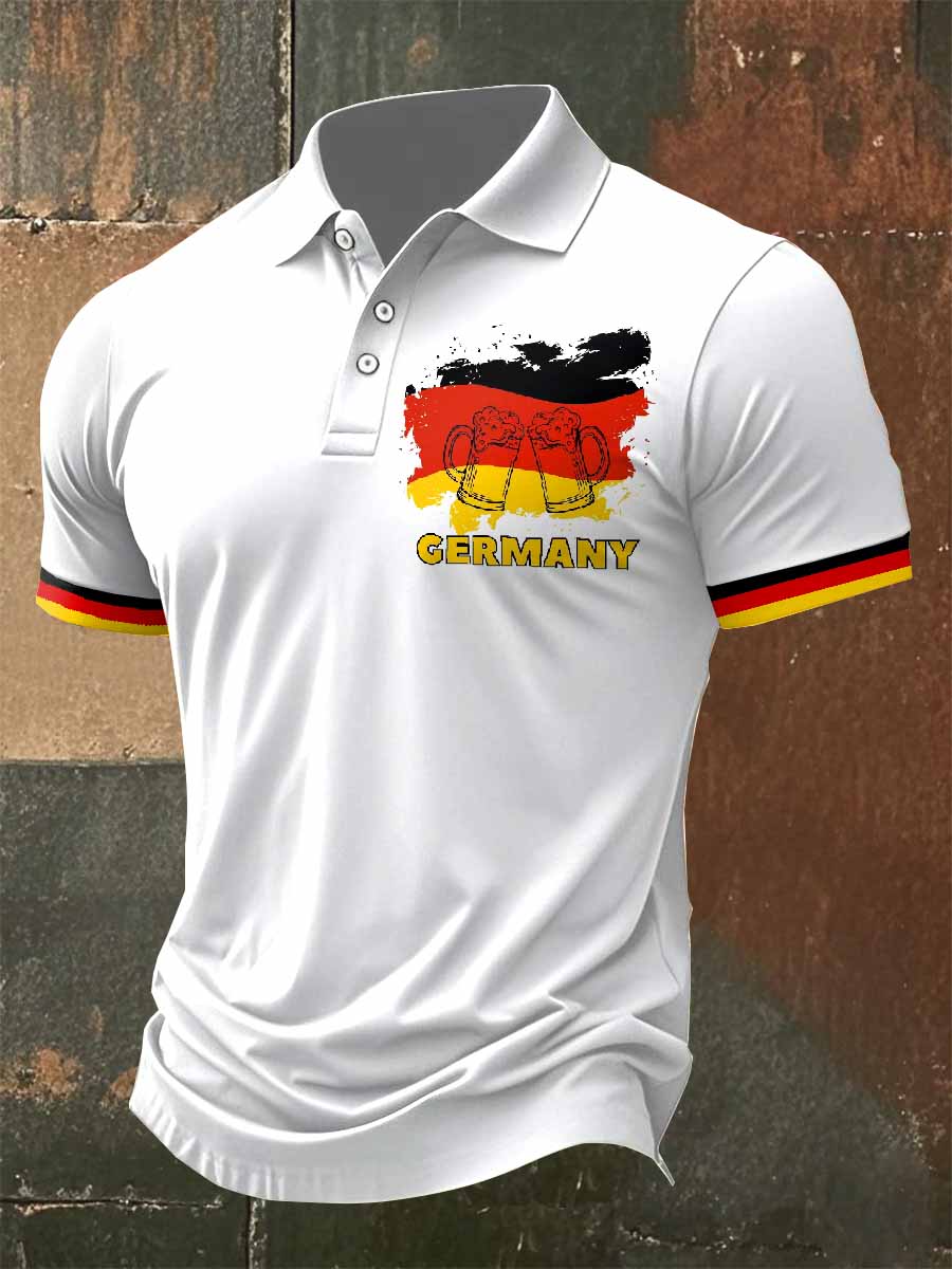 Poloshirt mit Oktoberfest-Print für Herren