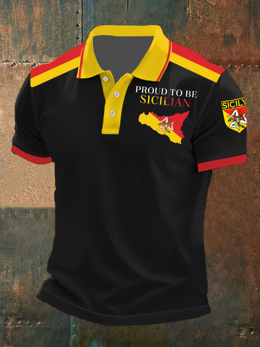 Männer stolz darauf, Sicilia Shirt zu sein