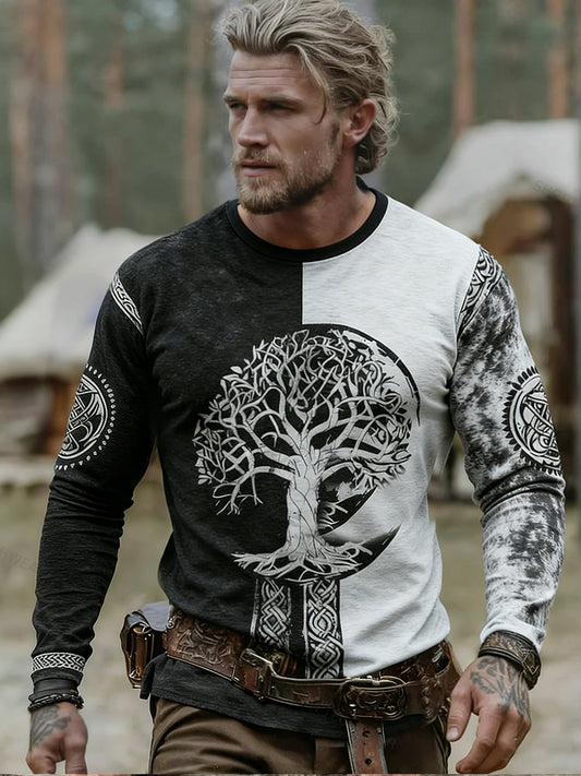 Herren-Viking-T-Shirt mit langen Ärmeln