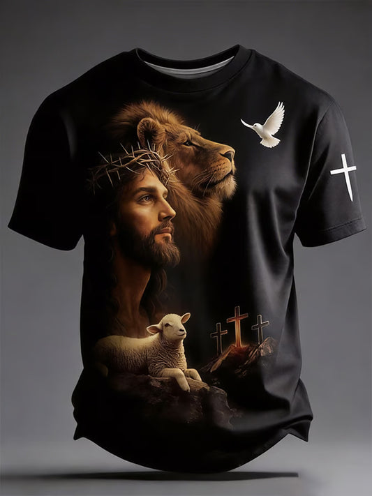 Herren-T-Shirt mit Glaubensmotiv