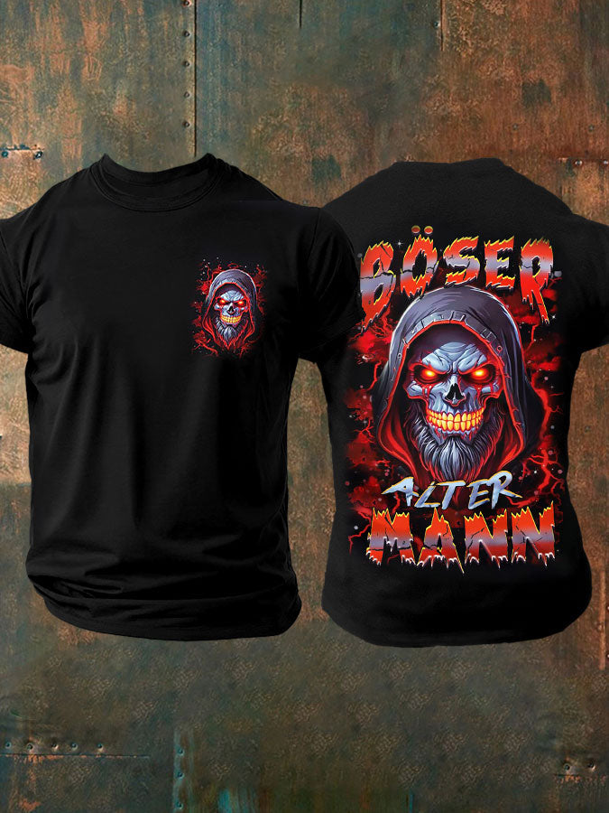 Herren T-Shirt mit BÖSER ALTER MANN-Print