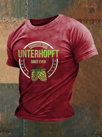 Herren-Männertag-Print-Kurzarm-T-Shirt
