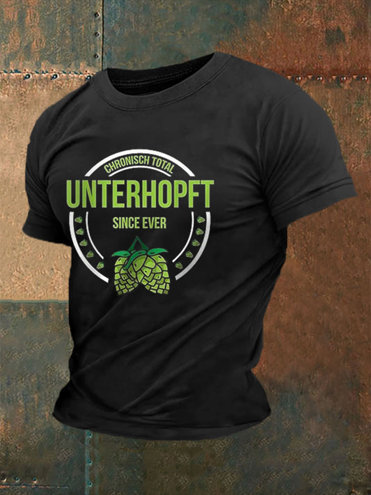 Herren-Männertag-Print-Kurzarm-T-Shirt