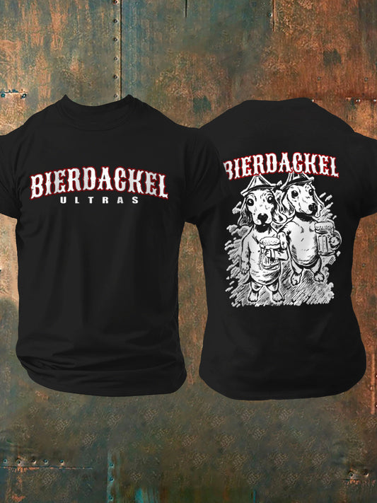 Herren-Männertag-Print-Kurzarm-T-Shirt