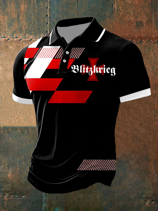 Herren-Deutschland-Eisernes-Kreuz-Print-Shirt