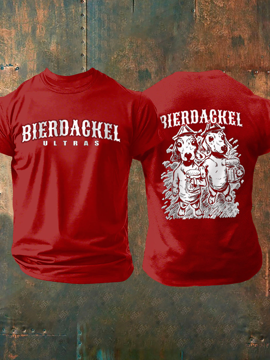 Herren-Männertag-Print-Kurzarm-T-Shirt