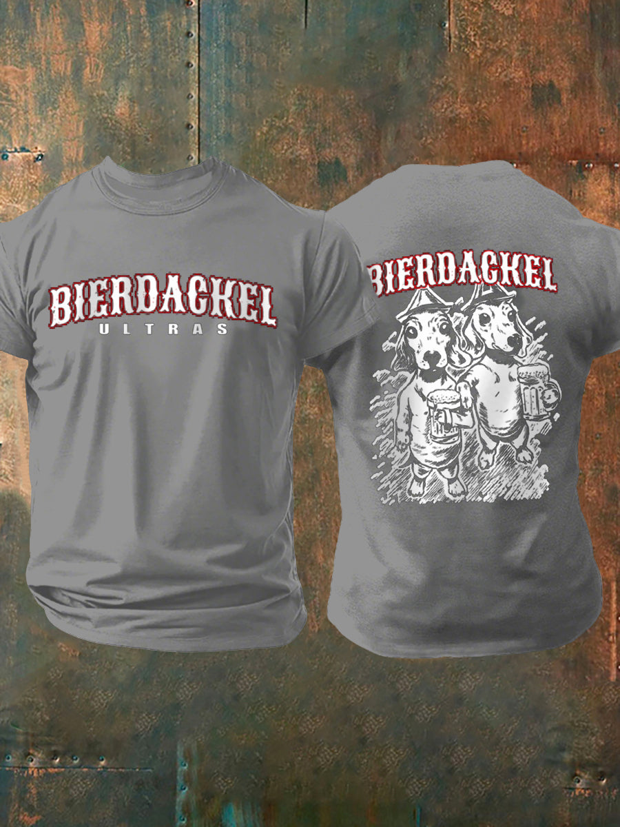 Herren-Männertag-Print-Kurzarm-T-Shirt